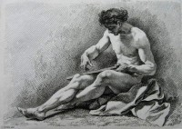 J.J. Pasquier - Nude reading Youth (1750)